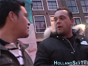 Dutch hooker fellating cock